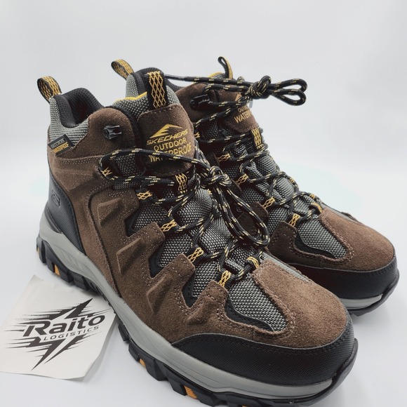 Skechers Other - Mens Size 8.5 Skechers Hiking Boots Rickter Branson Waterproof Khaki 204910
